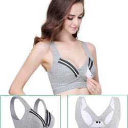 Women Seamless Nursing Bra, Soft Cotton Sleeping Maternity Breastfeeding Bra Pregnant Women Underwear