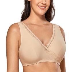 Women's Plus Size Sleep Nursing Bra Support Wireless Bralette Breastfeeding
