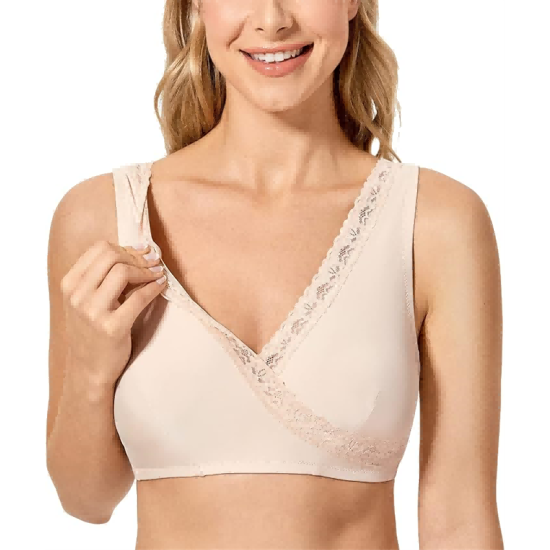 Women's Plus Size Sleep Nursing Bra Support Wireless Bralette Breastfeeding Women's Plus Size Sleep Nursing Bra Support Wireless Bralette Breastfeeding