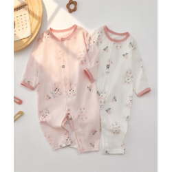 Baby jumpsuits, pure cotton, summer thin style, baby girl clothes, crawling clothes, boneless infant long sleeve baby clothes