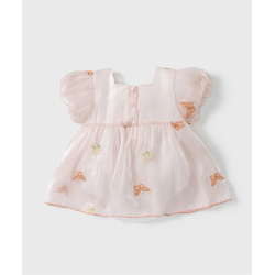 Baby jumpsuit summer baby girl bodysuit embroidered butterfly short sleeve princess skirt