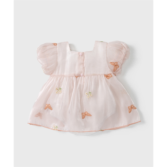 Baby jumpsuit summer baby girl bodysuit embroidered butterfly short sleeve princess skirt Baby jumpsuit summer baby girl bodysuit embroidered butterfly short sleeve princess skirt