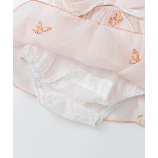 Baby jumpsuit summer baby girl bodysuit embroidered butterfly short sleeve princess skirt Baby jumpsuit summer baby girl bodysuit embroidered butterfly short sleeve princess skirt