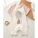 Baby clothes summer bamboo fiber short-sleeved romper newborn baby girl jumpsuit thin crawling clothes pajamas summer Baby clothes summer bamboo fiber short-sleeved romper newborn baby girl jumpsuit thin crawling clothes pajamas summer