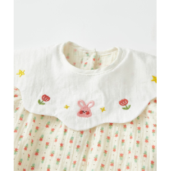 Baby cotton floral jumpsuit summer new style crawling clothes newborn baby girl thin fart clothes