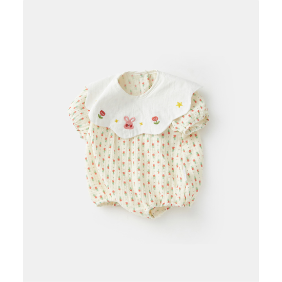 Baby cotton floral jumpsuit summer new style crawling clothes newborn baby girl thin fart clothes Baby cotton floral jumpsuit summer new style crawling clothes newborn baby girl thin fart clothes