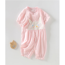 Baby girl jumpsuit short sleeve summer baby thin style outdoor breathable