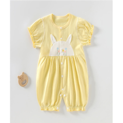Baby girl jumpsuit short sleeve summer baby thin style outdoor breathable