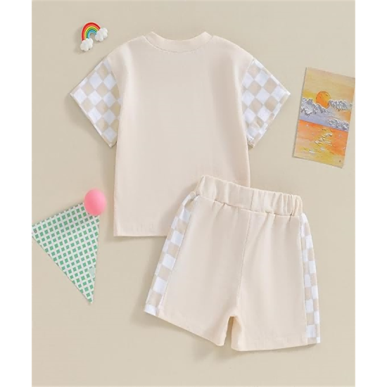 Baby Boy Summer Outfit Short Sleeve T-Shirt Tops Elastic Drawstring Shorts Set Baby Boys Clothes Baby Boy Summer Outfit Short Sleeve T-Shirt Tops Elastic Drawstring Shorts Set Baby Boys Clothes