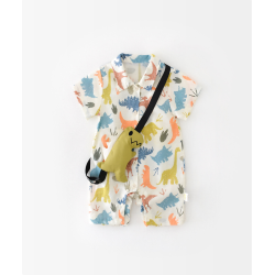 Baby boy's summer short sleeve onesie