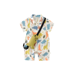 Baby boy's summer short sleeve onesie