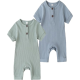 Baby Boy Girl 2 Pack Solid Romper Short/Long Sleeve One Piece Jumpsuits Clothes Sets Baby Boy Girl 2 Pack Solid Romper Short/Long Sleeve One Piece Jumpsuits Clothes Sets