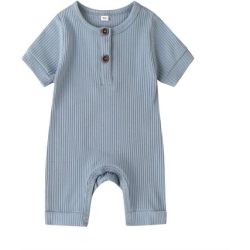 Baby Boy Girl 2 Pack Solid Romper Short/Long Sleeve One Piece Jumpsuits Clothes Sets
