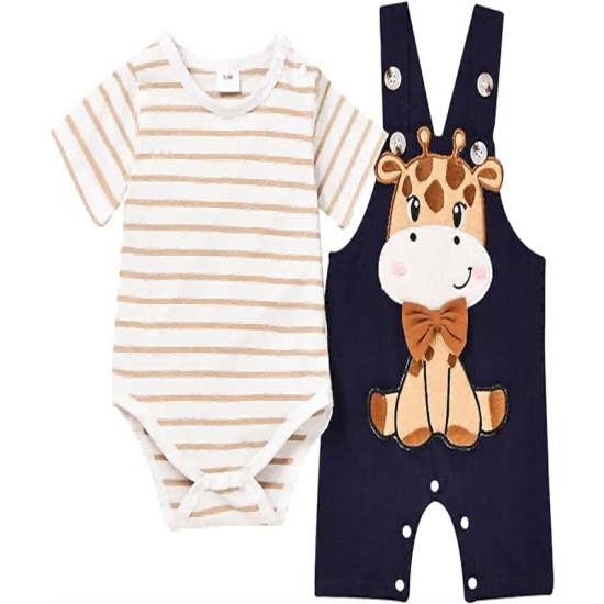 Baby Boy Clothes Newborn Outfits Stripe Romper Infant Cartoon Overall Adjustable Suspender Pants Set Baby Boy Clothes Newborn Outfits Stripe Romper Infant Cartoon Overall Adjustable Suspender Pants Set