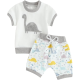 Boys Summer Outfits Mamas Boy Checkerboard Short Sleeve T-Shirts Tops and Elastic Waist Shorts Clothes Sets Boys Summer Outfits Mamas Boy Checkerboard Short Sleeve T-Shirts Tops and Elastic Waist Shorts Clothes Sets