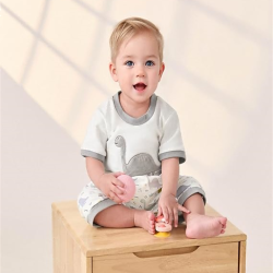 Boys Summer Outfits Mamas Boy Checkerboard Short Sleeve T-Shirts Tops and Elastic Waist Shorts Clothes Sets