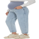 Women's Maternity Jeans Over Belly Comfy Stretch Boyfriend Jeans Denim Pregnancy Pants Women's Maternity Jeans Over Belly Comfy Stretch Boyfriend Jeans Denim Pregnancy Pants