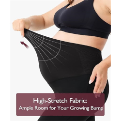 Maternity Leggings Flare, Over The Belly Pregnancy Leggings, Buttery Soft Triple Wrap Force Maternity Yoga Pants