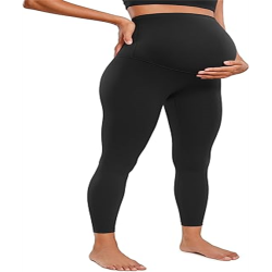 Womens Butterluxe Maternity Leggings Over The Belly 25" - Buttery Soft Workout Activewear Yoga Pregnancy Pants