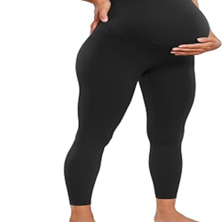 Womens Butterluxe Maternity Leggings Over The Belly 25" - Buttery Soft Workout Activewear Yoga Pregnancy Pants