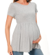 Maternity Tops Short Sleeve Scoop Neck Breastfeeding Shirt Pregnancy Clothes Maternity Tops Short Sleeve Scoop Neck Breastfeeding Shirt Pregnancy Clothes
