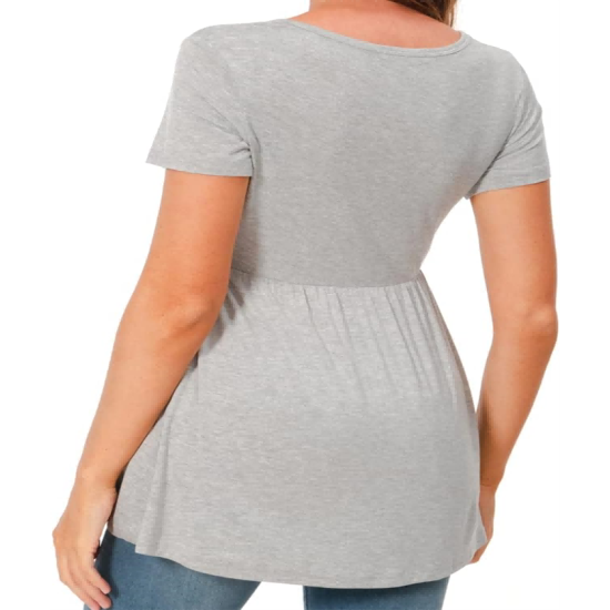 Maternity Tops Short Sleeve Scoop Neck Breastfeeding Shirt Pregnancy Clothes Maternity Tops Short Sleeve Scoop Neck Breastfeeding Shirt Pregnancy Clothes