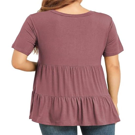 Women's Maternity T Shirts Short Sleeve Tiered Basic Casual Pregnancy Top Women's Maternity T Shirts Short Sleeve Tiered Basic Casual Pregnancy Top