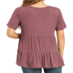 Women's Maternity T Shirts Short Sleeve Tiered Basic Casual Pregnancy Top Women's Maternity T Shirts Short Sleeve Tiered Basic Casual Pregnancy Top