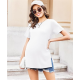 Women's Maternity Shirts Short Sleeve Pregnancy Tops Blouses Split Side Casual Crewneck Pregnant Tunic Tee Women's Maternity Shirts Short Sleeve Pregnancy Tops Blouses Split Side Casual Crewneck Pregnant Tunic Tee