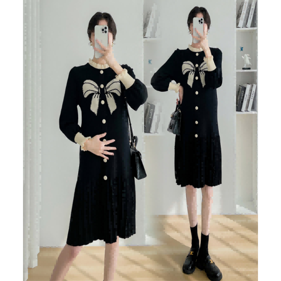 Autumn new small fragrant wind knitted maternity dress sweater dresses Autumn new small fragrant wind knitted maternity dress sweater dresses
