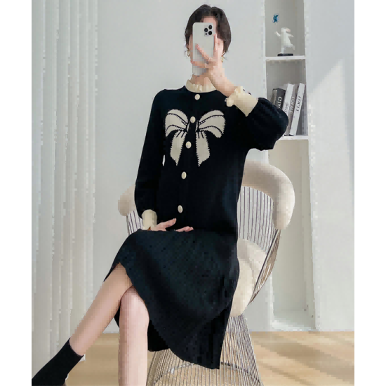 Autumn new small fragrant wind knitted maternity dress sweater dresses Autumn new small fragrant wind knitted maternity dress sweater dresses