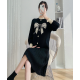 Autumn new small fragrant wind knitted maternity dress sweater dresses Autumn new small fragrant wind knitted maternity dress sweater dresses