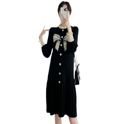 Autumn new small fragrant wind knitted maternity dress sweater dresses
