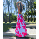 Summer New European and American Women's Bohemian Dress Printed V-Neck Halter Sleeveless Maternity Long Dresses Summer New European and American Women's Bohemian Dress Printed V-Neck Halter Sleeveless Maternity Long Dresses