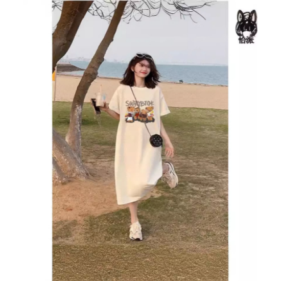 Maternity Summer Dresses Pregnancy Fashion Bear Short Sleeve Loose Side Split Long Knee Length Skirt Pocket Thin Maternity Summer Dresses Pregnancy Fashion Bear Short Sleeve Loose Side Split Long Knee Length Skirt Pocket Thin