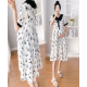 Maternity summer dress fashion doll collar splicing short-sleeved thin summer Mori floral maternity dress Zi Maternity summer dress fashion doll collar splicing short-sleeved thin summer Mori floral maternity dress Zi
